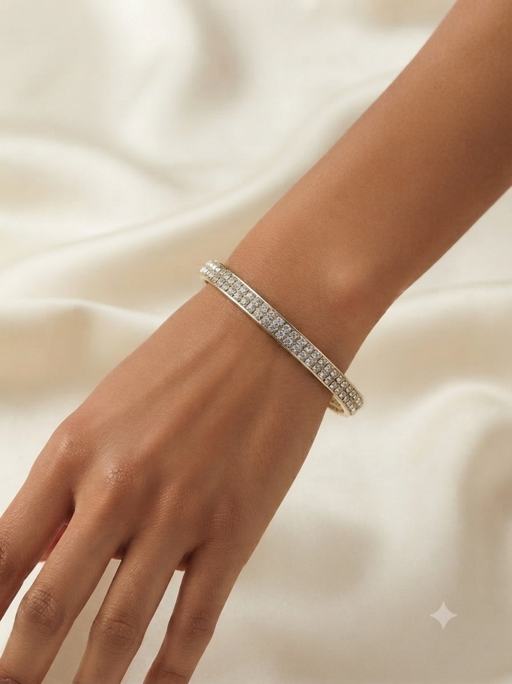 Amazon Gold Crystal Pave Bangle Bracelet